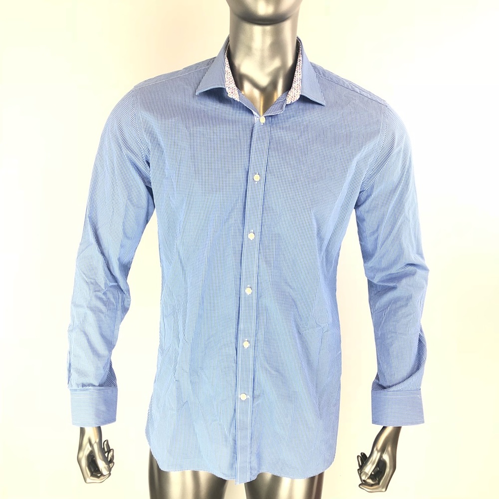 Ted Baker Endurance Plaid Button Up Shirt Size 16